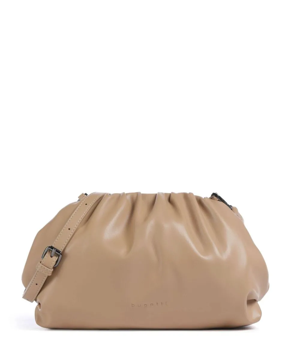 Mila Clutch Lederimitat beige