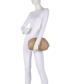 Mila Clutch Lederimitat beige