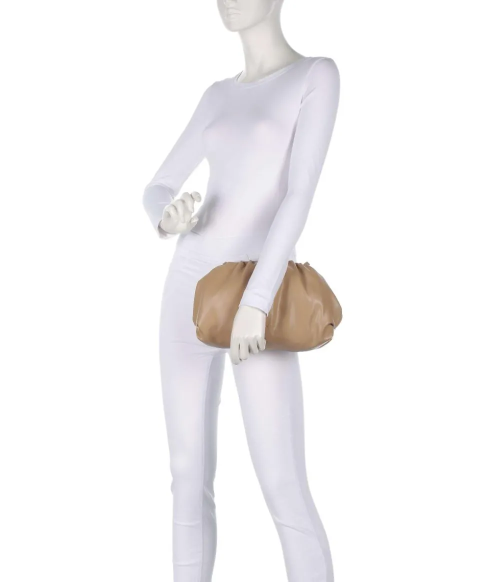 Mila Clutch Lederimitat beige