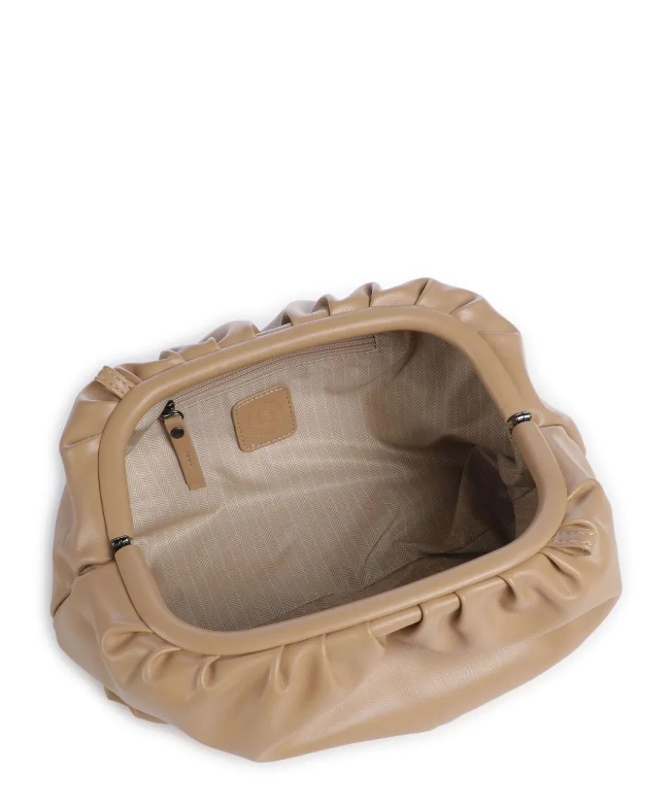 Mila Clutch Lederimitat beige