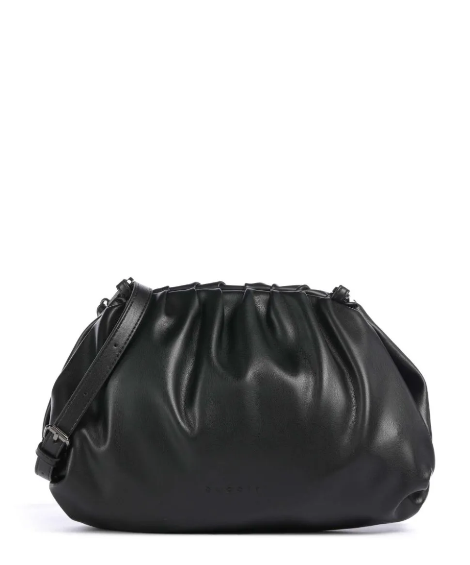 Mila Clutch Lederimitat schwarz