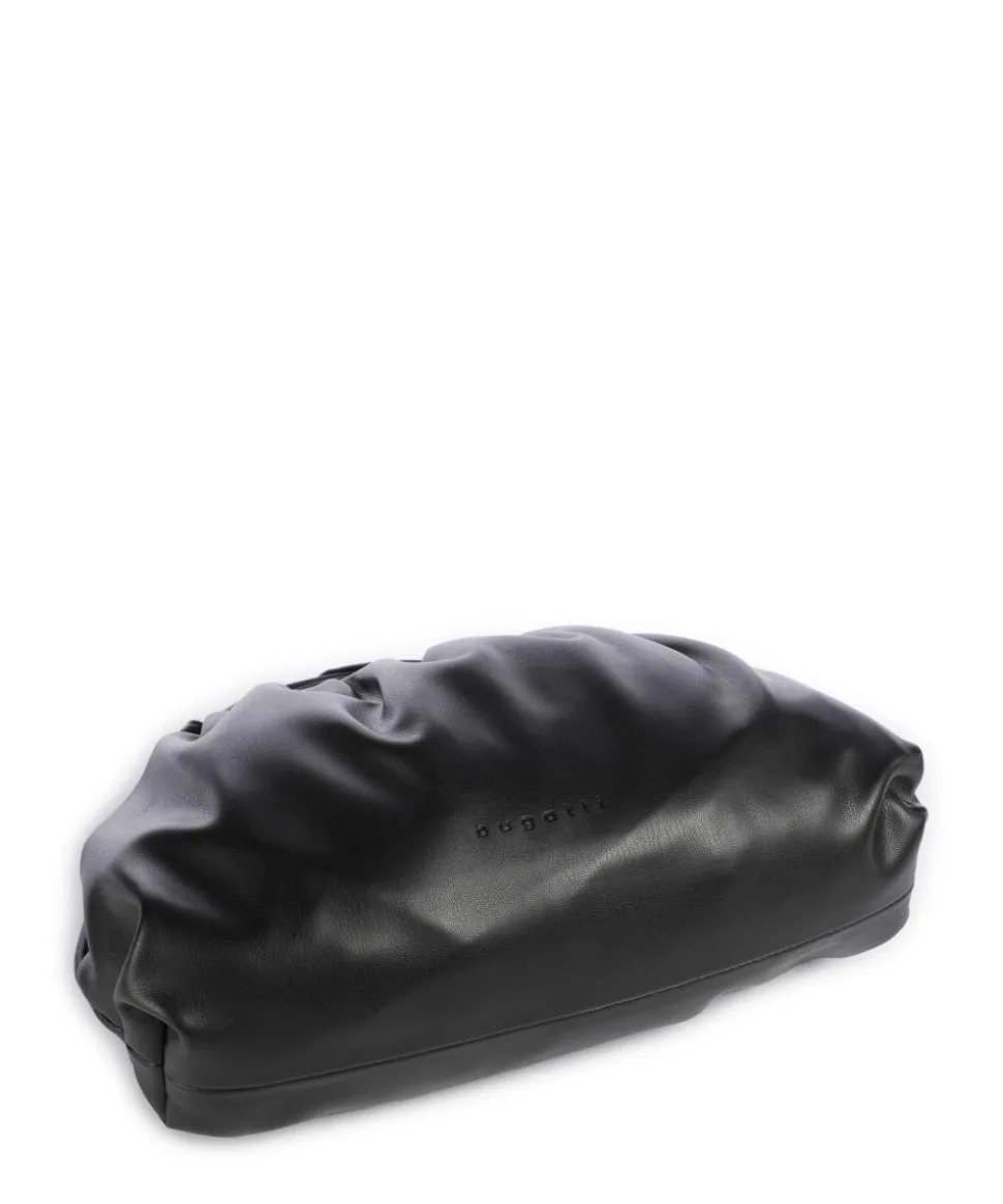 Mila Clutch Lederimitat schwarz