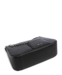 Mila M Schultertasche Lederimitat schwarz