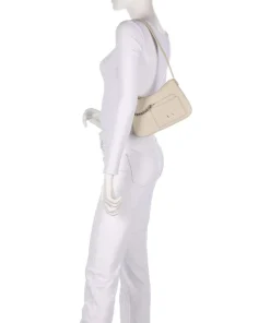 Mila Mini Schultertasche Lederimitat creme
