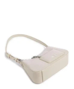 Mila Mini Schultertasche Lederimitat creme