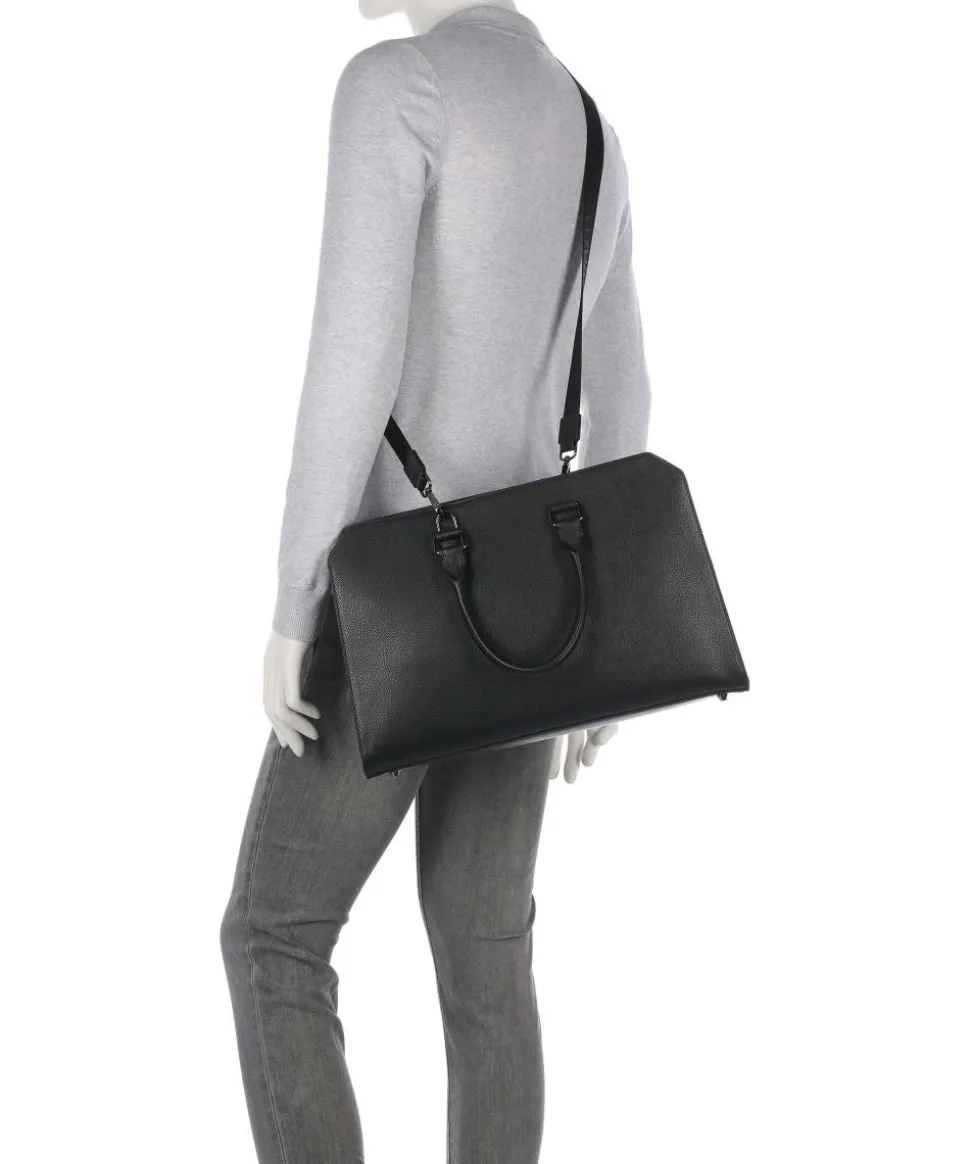 Milano Aktentasche 14″ genarbtes Rindsleder schwarz