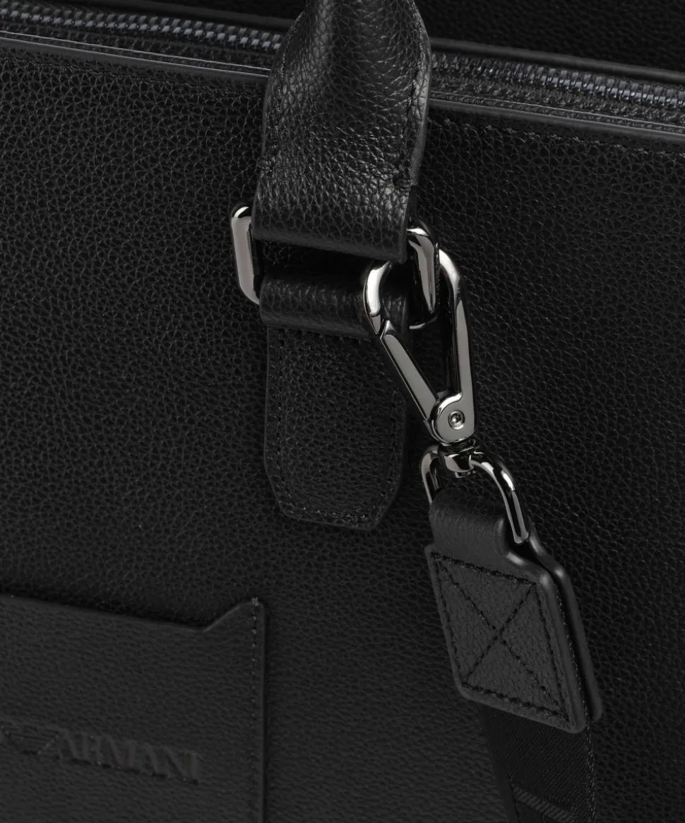 Milano Aktentasche 14″ genarbtes Rindsleder schwarz