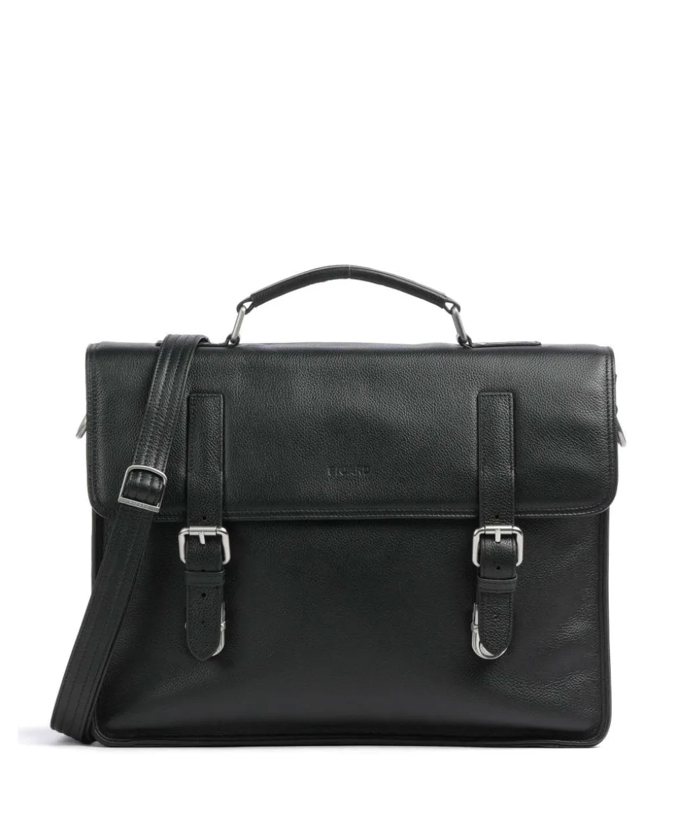 Milano Aktentasche fein genarbtes Rindsleder schwarz