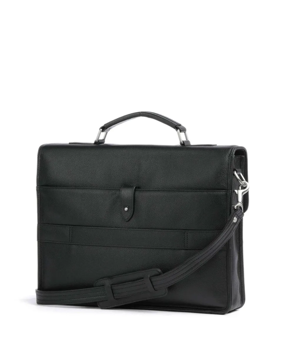 Milano Aktentasche fein genarbtes Rindsleder schwarz