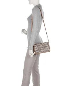 Milano Seventh Avenue Umhängetasche Lederimitat, genarbtes Rindsleder braun