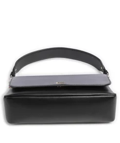 Milano The Village Schultertasche fein genarbtes Rindsleder schwarz