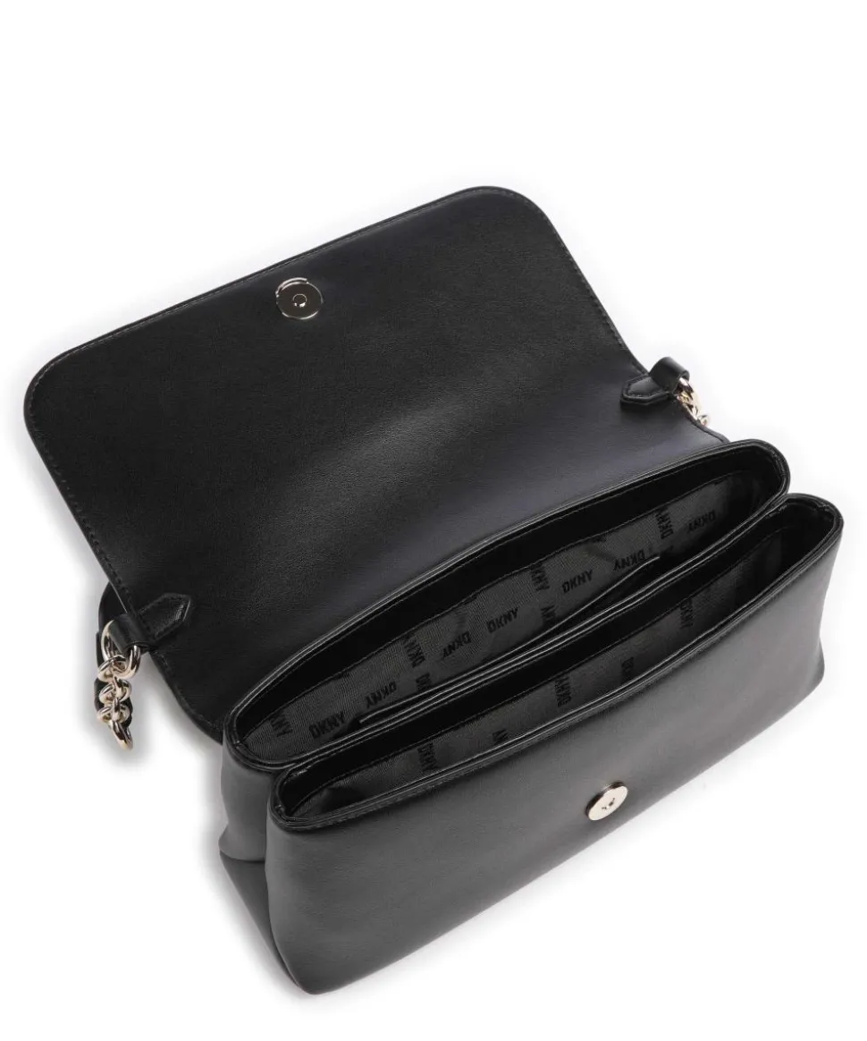 Milano The Village Schultertasche fein genarbtes Rindsleder schwarz