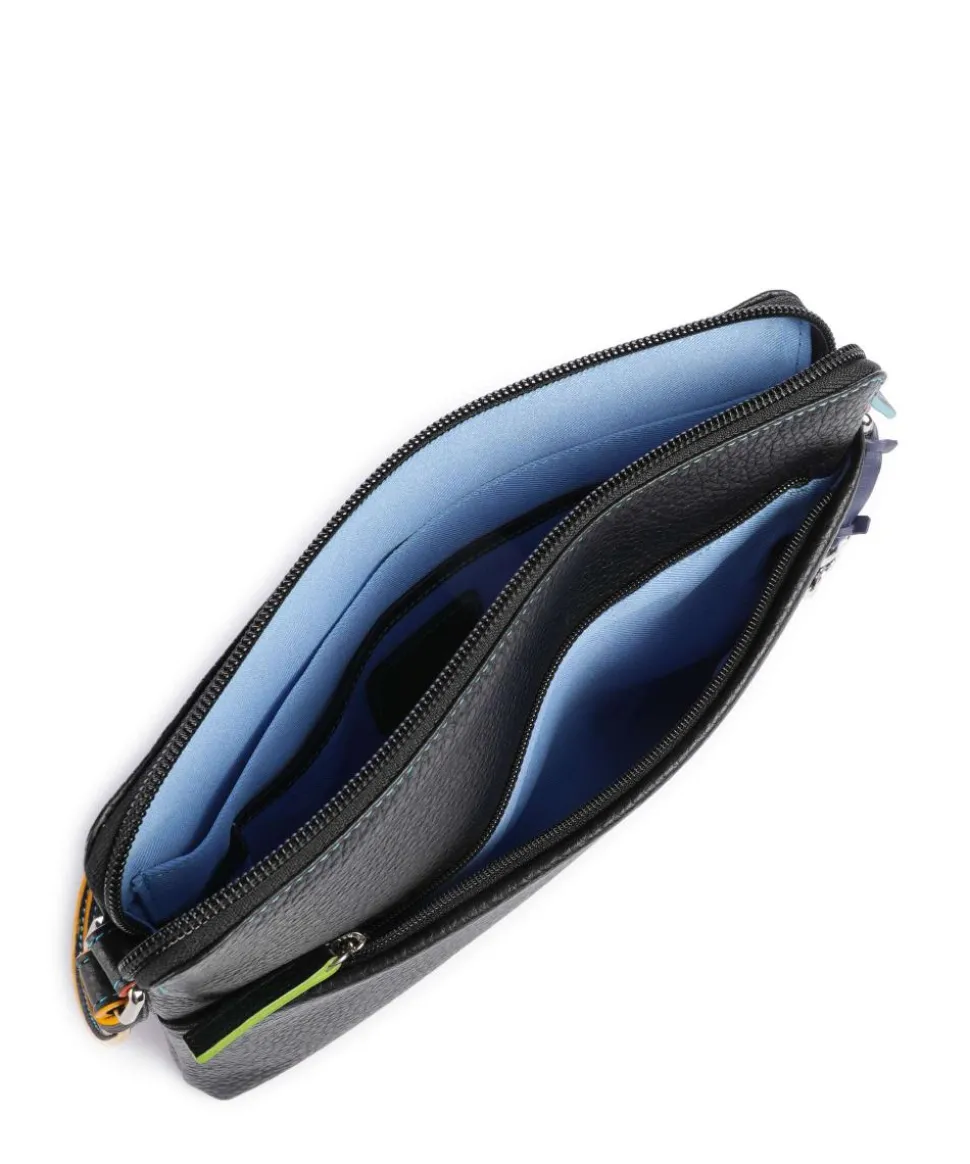 Milano Umhängetasche genarbtes Leder schwarz