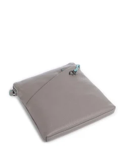 Milano Umhängetasche genarbtes Leder grau