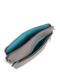 Milano Umhängetasche genarbtes Leder grau