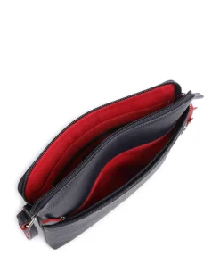 Milano Umhängetasche genarbtes Leder dunkelblau