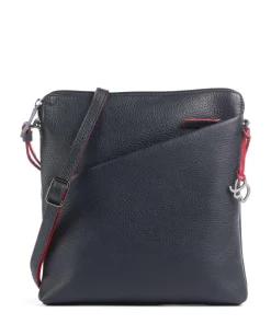Milano Umhängetasche genarbtes Leder dunkelblau
