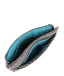 Milano Umhängetasche genarbtes Leder grau