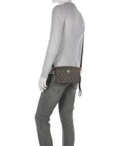 Milano Umhängetasche Lederimitat dunkelbraun