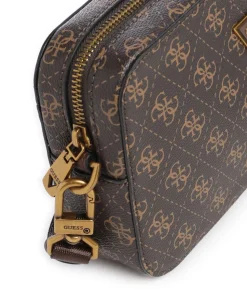 Milano Umhängetasche Lederimitat dunkelbraun