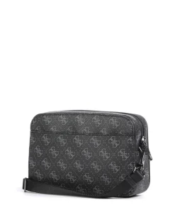 Milano Umhängetasche Lederimitat schwarz