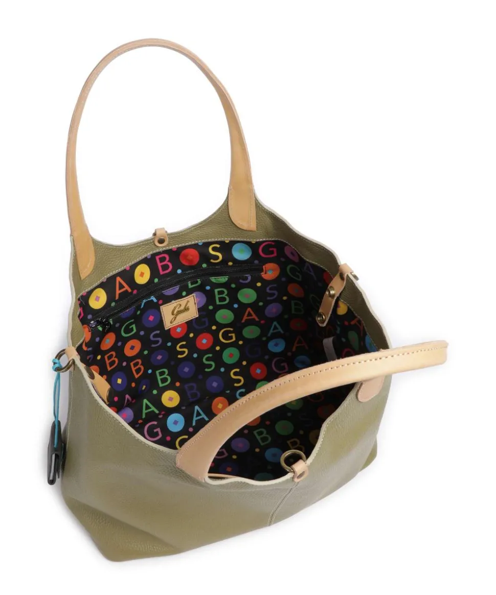 Milos Blanca Shopper genarbtes Kalbsleder olivgrün