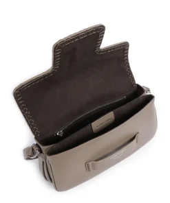 Mina Schultertasche fein genarbtes Rindsleder taupe