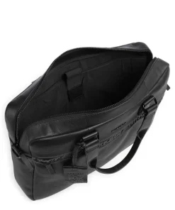 Minimal Mason Aktentasche 15″ genarbtes Leder schwarz