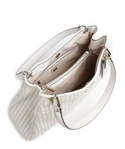 Mirema Shopper Lederimitat beige/weiß