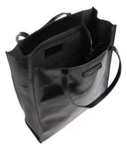 Mirra Shopper fein genarbtes Rindsleder schwarz