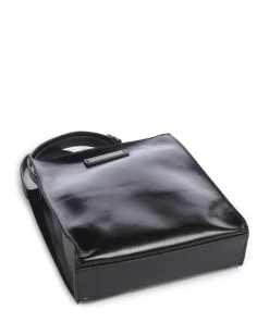 Mirra Umhängetasche fein genarbtes Rindsleder schwarz