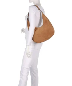 Mita M Beuteltasche aufgerautes Kalbsleder camel