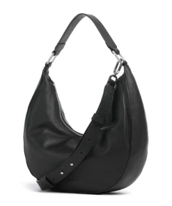 Moira S Beuteltasche genarbtes Rindsleder schwarz