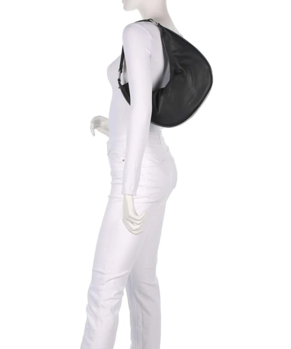 Moira S Beuteltasche genarbtes Rindsleder schwarz