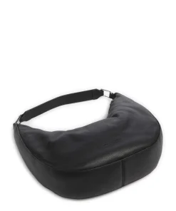 Moira S Beuteltasche genarbtes Rindsleder schwarz