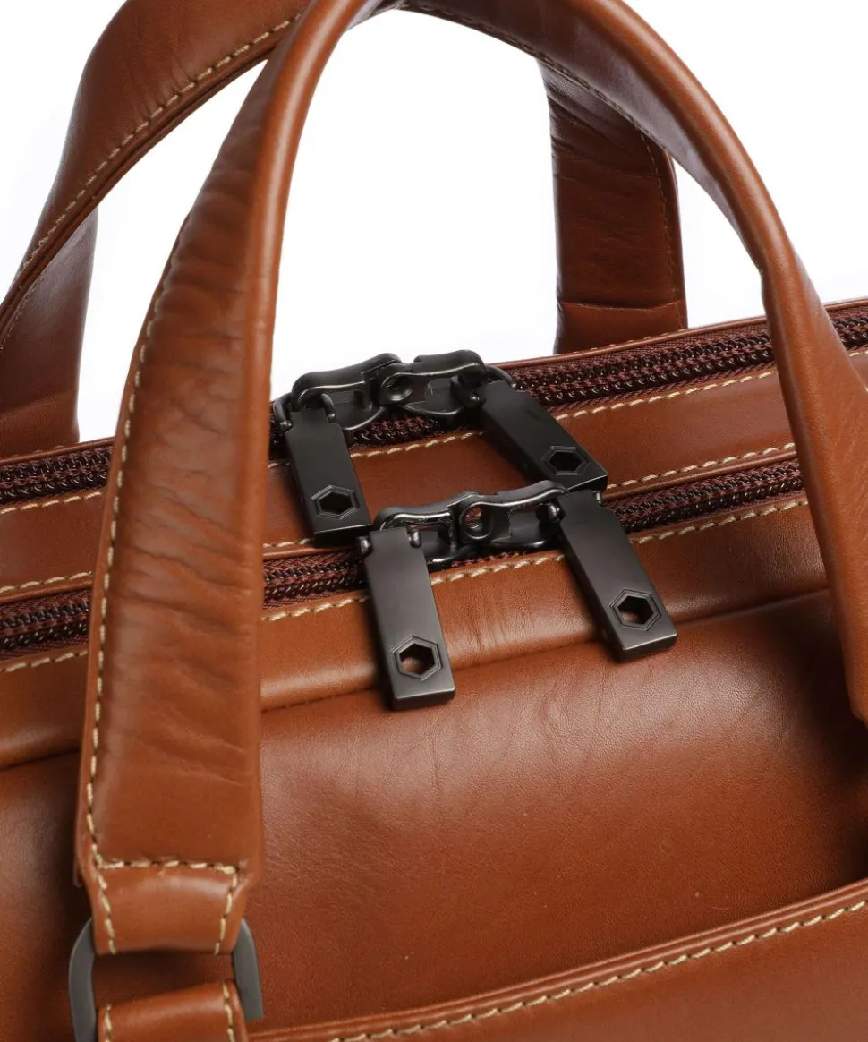 Montana Aktentasche 15″ fein genarbtes Rindsleder braun