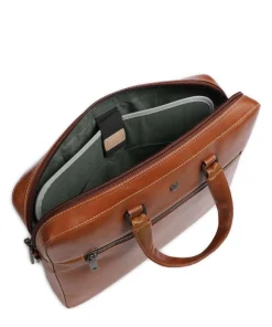 Montana Aktentasche 15″ fein genarbtes Rindsleder braun