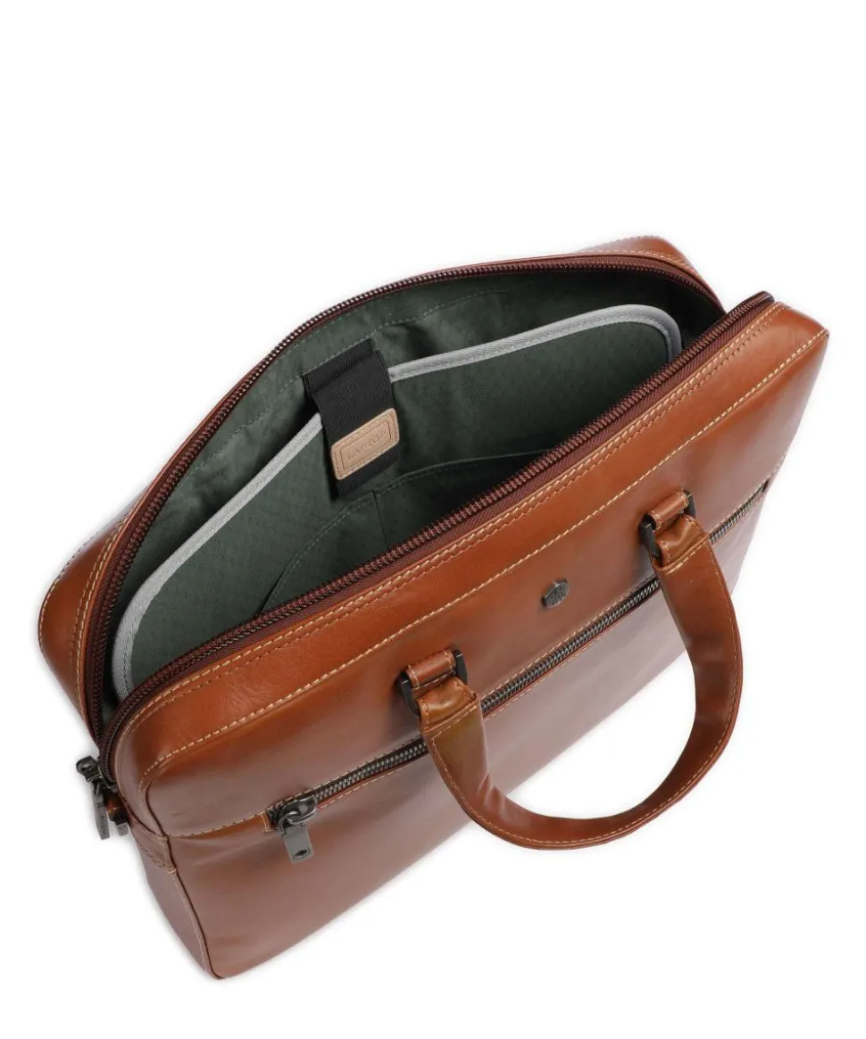 Montana Aktentasche 15″ fein genarbtes Rindsleder braun