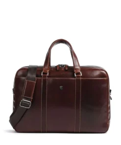 Montana Aktentasche 15″ fein genarbtes Rindsleder dunkelbraun