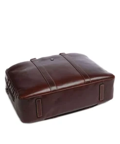 Montana Aktentasche 15″ fein genarbtes Rindsleder dunkelbraun