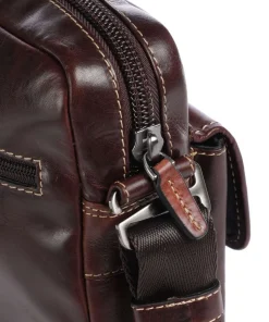 Montana Umhängetasche Rindsleder dunkelbraun