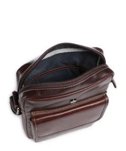 Montana Umhängetasche Rindsleder dunkelbraun