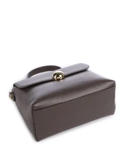 Moonlight S Handtasche genarbtes Leder dunkelbraun