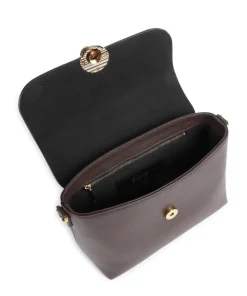 Moonlight S Handtasche genarbtes Leder dunkelbraun