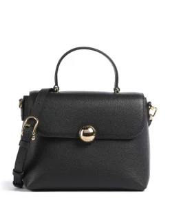 Moonlight S Handtasche genarbtes Leder schwarz