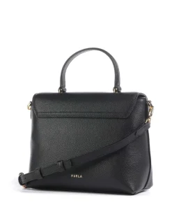 Moonlight S Handtasche genarbtes Leder schwarz