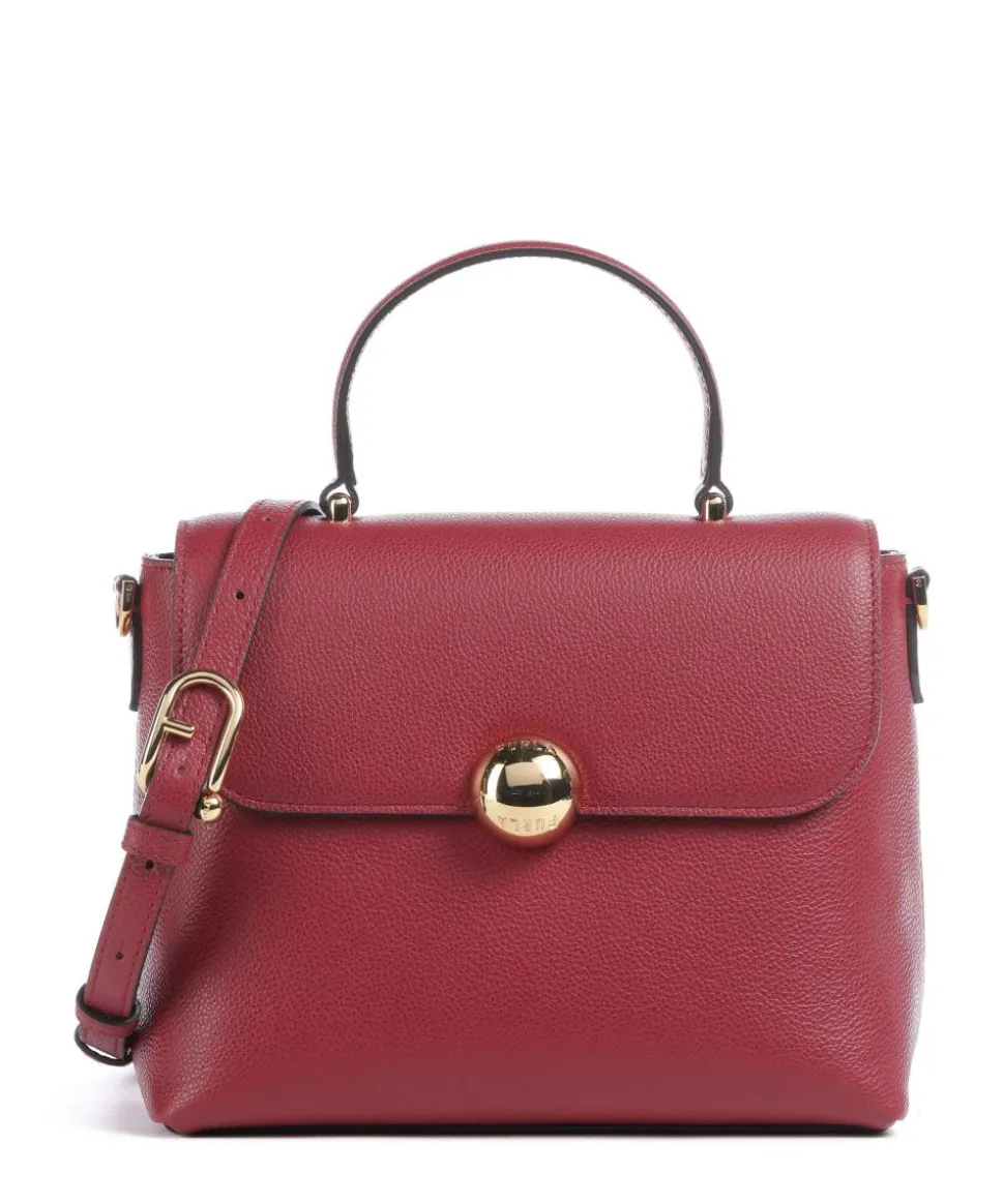 Moonlight S Handtasche genarbtes Leder wein