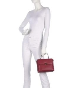 Moonlight S Handtasche genarbtes Leder wein