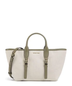 Moore Handtasche Canvas beige/grün