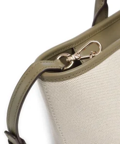 Moore Handtasche Canvas beige/grün